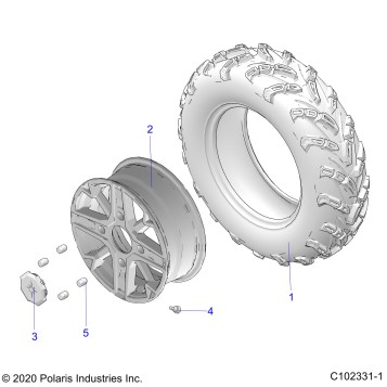 WHEELS, FRONT - A21SXE95AG/CAG (C102331-1)