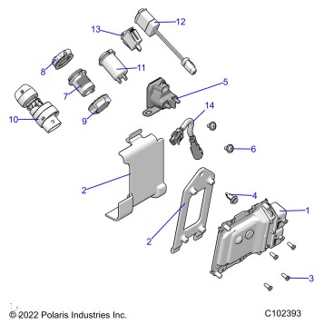 ELECTRICAL, SWITCHES, SENSORS and ECM - A22SEK57AD (C102393)
