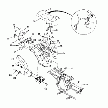 REAR CAB ASSEMBLY Sportsman 4X4 / W938039 (4926382638002A)