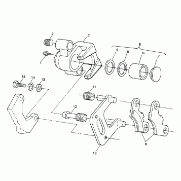 FRONT BRAKE ASSEMBLY Sportsman 4X4 / W938039 (4926382638016A)