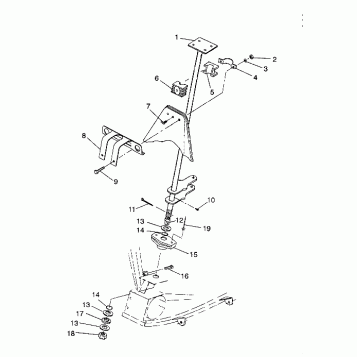 STEERING POST ASSEMBLY Sportsman 4X4 / W938039 (4926382638018A)