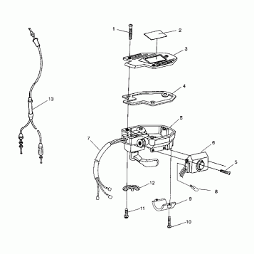 CONTROLS - THROTTLE ASM./CABLE Sportsman 4X4 / W938039 (4926382638020A)