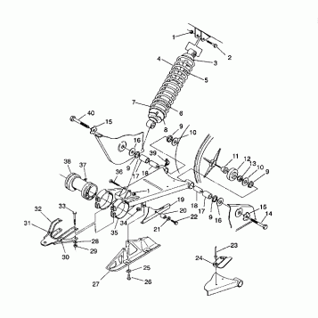 SWING ARM/SHOCK MOUNTING Sportsman 4X4 / W938039 (4926382638023A)