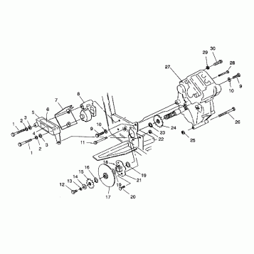 GEARCASE/BRAKE MOUNTING Sportsman 4X4 / W938039 (4926382638027A)