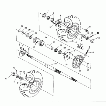 REAR WHEEL DRIVE ASSEMBLY Sportsman 4X4 / W938039 (4926382638030A)