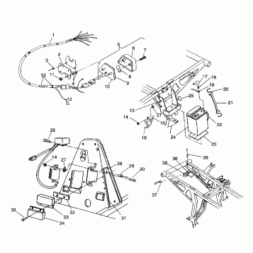 ELECTRICAL/TAILLIGHT ASSEMBLY Sportsman 4X4 / W938039 (4926382638032A)