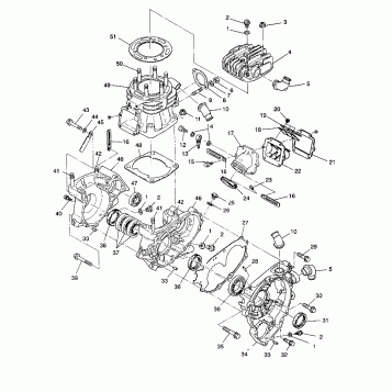 CRANKCASE and CYLINDER Sportsman 4X4 / W938039 (4926382638035A)