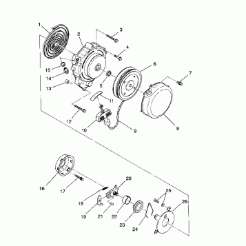 RECOIL STARTER Sportsman 4X4 / W938039 (4926382638041A)