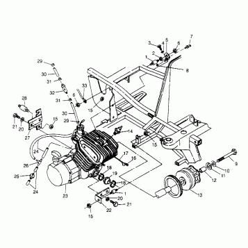 ENGINE MOUNTING 2x4 300 W947530 (4926742674A008)