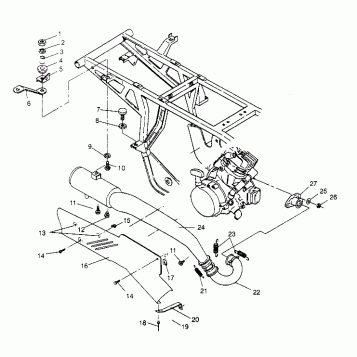 EXHAUST SYSTEM 2x4 300 W947530 (4926742674A009)