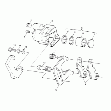 FRONT BRAKE ASSEMBLY 2x4 300 W947530 (4926742674B003)