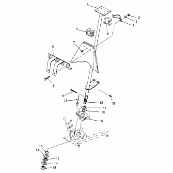 STEERING POST ASSEMBLY 2x4 300 W947530 (4926742674B005)