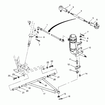 STEERING/A-ARM ASSEMBLY 2x4 300 W947530 (4926742674B006)