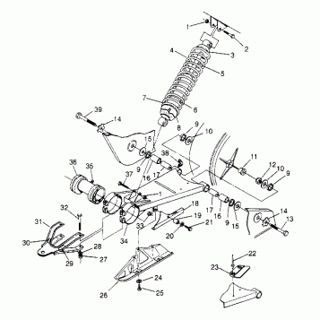 SWING ARM/SHOCK MOUNTING 2x4 300 W947530 (4926742674B009)