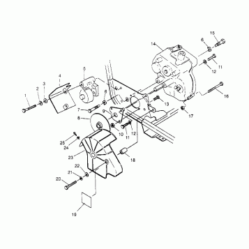 GEARCASE/BRAKE MOUNTING 2x4 300 W947530 (4926742674B013)
