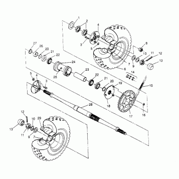 REAR WHEEL DRIVE ASSEMBLY 2x4 300 W947530 (4926742674C001)