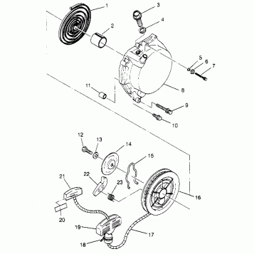 RECOIL STARTER 2x4 300 W947530 (4926742674C012)