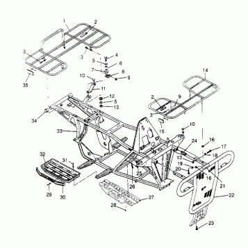 BUMPER/RACK MOUNTING 2x4 400L W947540 (4926752675A007)