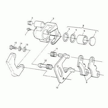 FRONT BRAKE ASSEMBLY 2x4 400L W947540 (4926752675B003)