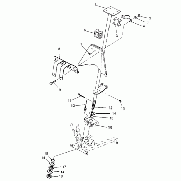 STEERING POST ASSEMBLY 2x4 400L W947540 (4926752675B005)