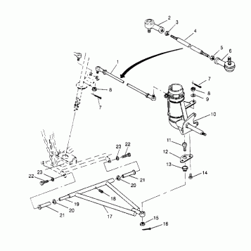 STEERING/A-ARM ASSEMBLY 2x4 400L W947540 (4926752675B006)
