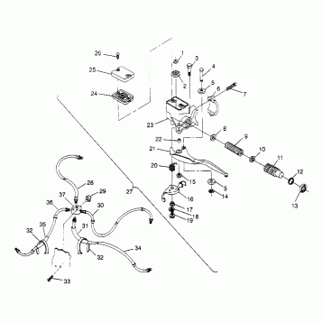 CONTROLS - MASTER CYLINDER/BRAKE LINE 2x4 400L W947540 (4926752675B008)