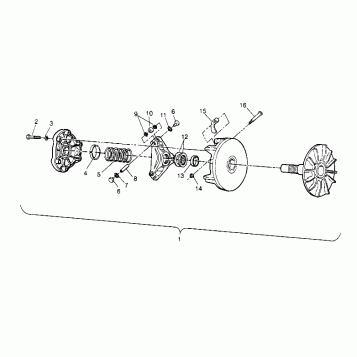 DRIVE CLUTCH ASSEMBLY 2x4 400L W947540 (4926752675B010)