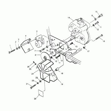 GEARCASE/BRAKE MOUNTING 2x4 400L W947540 (4926752675B013)