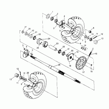 REAR WHEEL DRIVE ASSEMBLY 2x4 400L W947540 (4926752675C001)