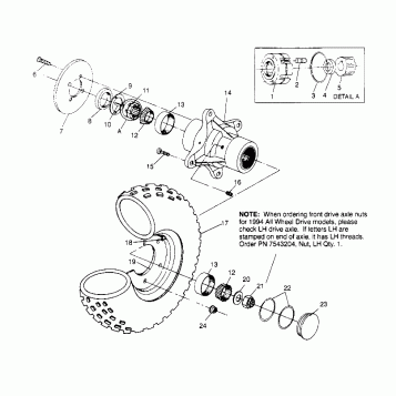FRONT WHEEL ASSEMBLY 4x4 300 W948130 (4926762676B005)
