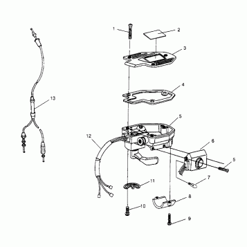 CONTROLS - THROTTLE ASM./CABLE 4x4 300 W948130 (4926762676B010)