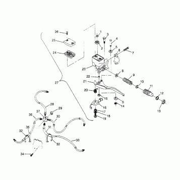 CONTROLS - MASTER CYLINDER/BRAKE LINE 4x4 300 W948130 (4926762676B011)