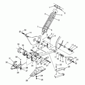 SWING ARM/SHOCK MOUNTING 4x4 300 W948130 (4926762676B013)