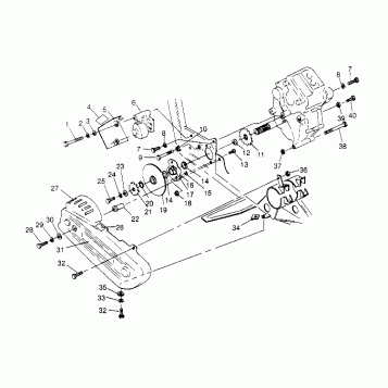 GEARCASE/BRAKE and CHAIN COVER MOUNTING 4x4 300 W948130 (4926762676C003)