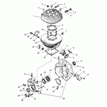 CRANKCASE and CYLINDER 4x4 300 W948130 (4926762676C012)