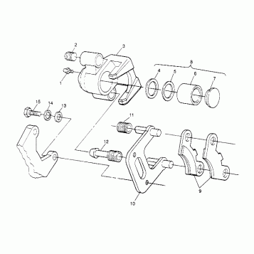 FRONT BRAKE ASSEMBLY  4X4 400L W948140 (4926772677B006)