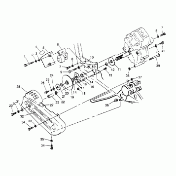 GEARCASE/BRAKE and CHAIN COVER MOUNTING  4X4 400L W948140 (4926772677C003)