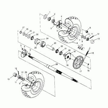 REAR WHEEL DRIVE ASSEMBLY  4X4 400L W948140 (4926772677C005)
