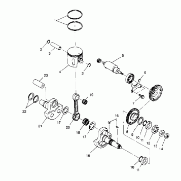 PISTON and CRANKSHAFT  4X4 400L W948140 (4926772677C013)
