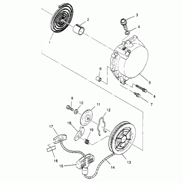 RECOIL STARTER  4X4 400L W948140 (4926772677D003)