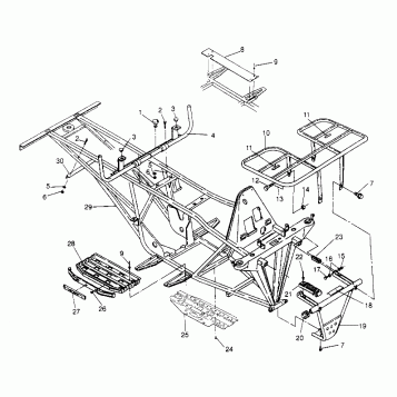BUMPER/RACK MOUNTING 6x6 300 W948730 (4926792679A007)