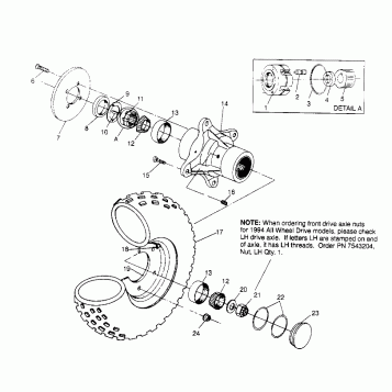 FRONT WHEEL ASSEMBLY 6x6 300 W948730 (4926792679B005)