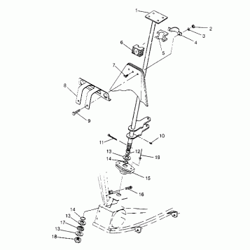 STEERING POST ASSEMBLY 6x6 300 W948730 (4926792679B009)