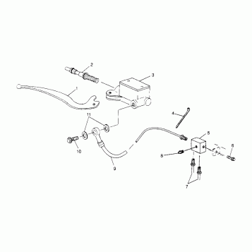 CONTROLS-RH MASTER CYLINDER/BRAKE LINE 6x6 300 W948730 (4926792679B011)