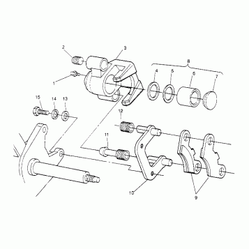 MIDDLE BRAKE ASSEMBLY 6x6 300 W948730 (4926792679B014)