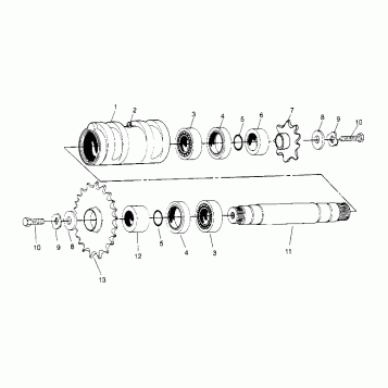 CENTER TIGHTENER ASSEMBLY 6x6 300 W948730 (4926792679C001)