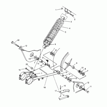 SWING ARM/SHOCK MOUNTING 6x6 300 W948730 (4926792679C003)