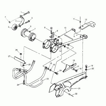 SWING ARM/GUARD MOUNTING 6x6 300 W948730 (4926792679C004)