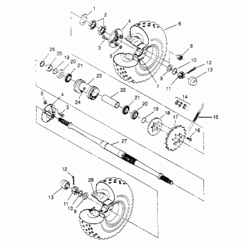 REAR WHEEL DRIVE ASSEMBLY 6x6 300 W948730 (4926792679C010)