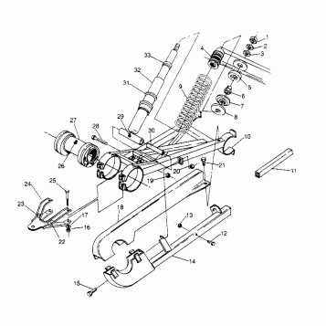 SWING ARM WELDMENT (REAR) 6x6 300 W948730 (4926792679C011)
